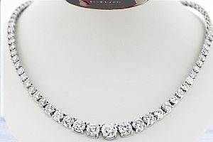 Spectacular 20.00 Carat Diamond Necklace - 18K WG 