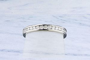 0.65 Carat TW Diamond Channel Set Wedding Ring - Platinum 