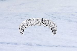 4.20 Carat ROUND Diamond Eternity Ring - Platinum 