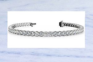 4.00 CT Round Diamond Tennis Bracelet - 14K WG 