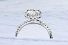 1.29 Carat GIA IDEAL Cut ROUND Diamond Engagement Ring - PLATINUM HALO Mounting